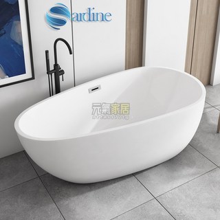 獨立式亞剋力成人小戶型家用酒店鵝卵石浴缸浴盆6020浴缸 泡澡桶 泡澡缸 獨立浴缸 雙人浴缸, 1個, 珊瑚紅,1700*850*600 mm空缸