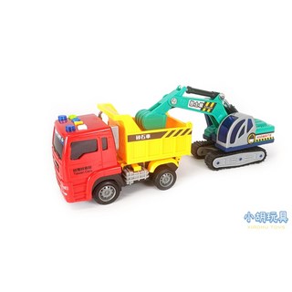 台灣好車隊迷你砂石車挖土機 (附電池) ST安全玩具 台灣配音 磨輪車 兒童玩具, 1個, 1台(附電池，自行安裝), 紅色、黃色、綠色、灰色
