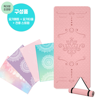 더제이안나 논슬립 두꺼운 TPE 친환경 요가매트, 1개, 핑크