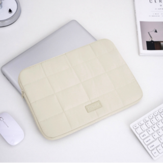 앤라인 융쿠션 13~16인치 방수 노트북 파우치, 베이지