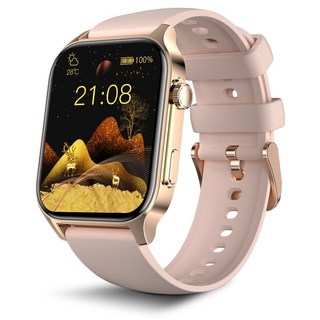 와피크 통화가능 블루투스 스마트워치 X5S 1.91인치 대화면 한글판, 골드, 4.8cm, GPS + 블루투스