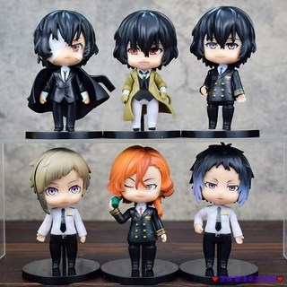 桃園出貨 文豪野犬 太宰治 中原中也 中島敦 動漫同人 公仔 玩偶 桌面擺件 擺飾 Q版手辦 動漫周邊 動漫交換禮物, 1個, 文豪野犬 六款 10公分