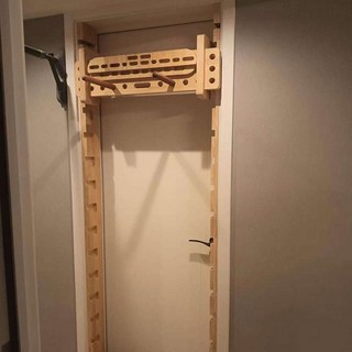 무타공 방문 틀 안전 원목 우드 헬스 기구 다기능, 원목보드 스탠다드, 1개, 1kg