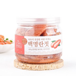 [IOO% 속초제조] 운화담 저염 무색소 프리미엄 백명란젓, 1개, 400g