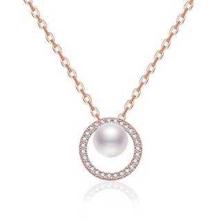 COCOYOU 여성 14K 도금 진주와 다이아몬드 세팅 목걸이 WPA-38