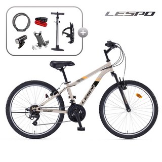 2025 삼천리 레스포 24 태풍SF 자전거 초등학생 중학생 주니어 입문용 MTB자전거 99%조립, 1개, 159cm, 베이지 (99% 조립)
