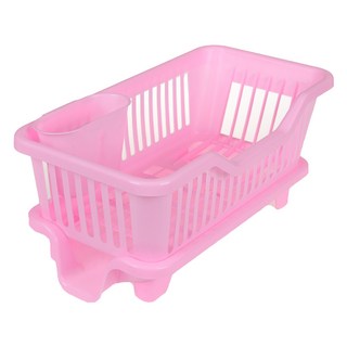 슬림 식기건조대 주방선반 식기보관함 자취생필수품, 세로형_핑크