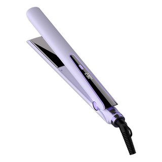 세라믹 판 고데기 음이온 디지털 수치 표시 5단 온도 조절 J10, 자주색