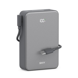 스카이 필 큐브 20000mAh PD 22.5W 포켓 미니 고속충전 C타입 보조배터리 A20 (CCC인증), 그레이