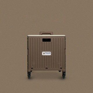 접이식 폴딩 카트 65L 대용량 핸드 쇼핑 장바구니 캐리어, 1개, 브라운