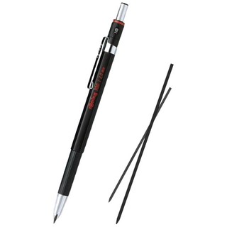 德國 紅環 rOtring 300 2.0mm 工程筆 自動鉛筆 黑色 工程製圖 專業書寫, 2mm, 1個裝