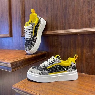 夏季透氣網面厚底板鞋 舒適百搭運動休閒潮流男鞋