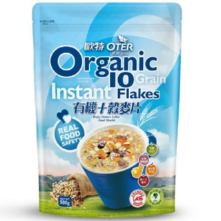 歐特 OTER 有機十穀麥片500公克/包 (健康早餐、膳食纖維、沖泡方便), 500g, 1個