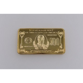 윙윙쇼핑 24K 골드바 금 바 코팅 Gold Plated 1온스 BAR 수집 트랜드 귀중품 취미 소장 기념 황금바 인테리어 장식 소품 선물, 1918년 500달러