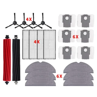 로보락 S8 S8 Pro Ultra S8+ 로봇 청소기 호환 메인 브러시 사이드 브러시 HEPA 필터 물 천 먼지 봉투 부품, 01 22pc set