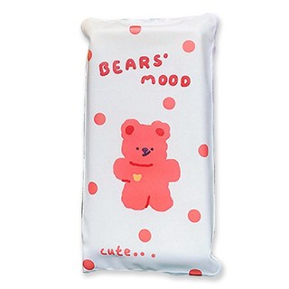 卡通冰枕 涼感枕頭 學生辦公室午睡降溫冰墊, 白色棕熊