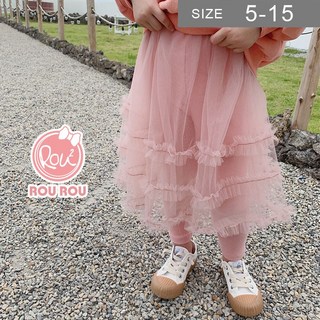 鹿拉拉 LU-LALA 韓版女童紗裙長褲 春秋中小童褲裙 台灣現貨