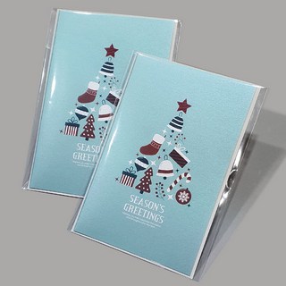 메리토리오 감각적인 크리스마스카드, 3매세트, 에메랄드츄리 크리스마스카드