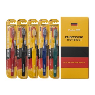 페덱스 엠보싱 울트라 초극세모 슬림 칫솔, 5개입, 1세트