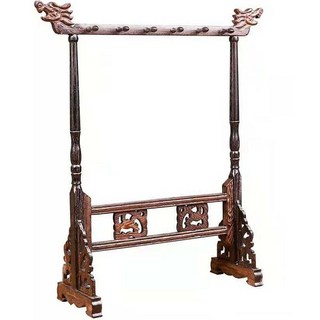 雞翅木毛筆架 12掛/8掛 書法筆掛 文房四寶收納, 12掛－雞翅木毛筆掛