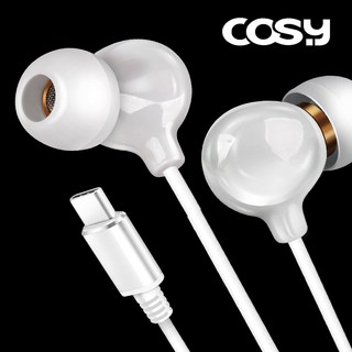 음질좋은 C타입 세라믹 유선 이어폰 커널형 음악감상 핸즈프리 통화, 화이트