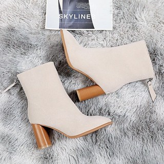 라오농 부츠 추동 앵클부츠 스퀘어힐 워커힐 워커힐 워커부츠 여캐시드 윈터부츠+d2508LL