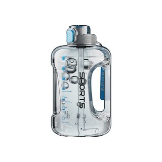 大容量運動水壺 2500ml 健身吸管水壺 - 運動健身必備, 1個, 大容量運動水壺 2500ml 透明