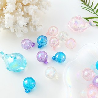 버블 물방울 펜던트 컬러 방울 키링 악세사리 장식, 블루, 1개