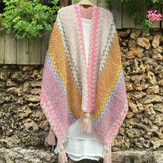 어깨숄 여행자 판초 티베트 가디건 망토 빈티지 몽골