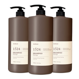 메르헨트 코코넛 오일 딥클렌징 대용량 샴푸 1500ml x 3개 모링가향 샴푸 약산성 퍼퓸 향기좋은 지성 미용실, 1.5L