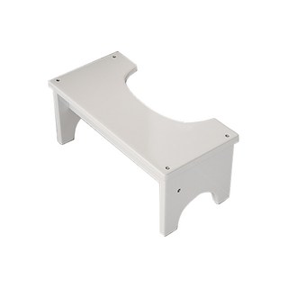 莫菲思 楠竹馬桶腳踏凳 擱腳凳 腳踏板, 白色