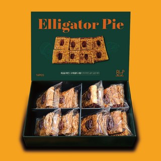[베이커리와이 엘리게이터]수제파이 회사 간식 답례품 수제 쿠키 수제 간식, 쇼핑팩추가, 1개, 210g