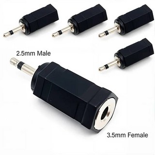 5pcs RCA 6.35 6.5mm ~ 오디오 스테레오/모노 남성 여성 플러그 커넥터 어댑터 변환기 스피커, [10] 2.5 Mono to 3.5 F
