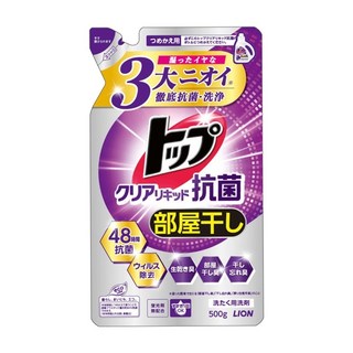 獅王 LION 抗菌洗衣精 補充包 720g 900g 500g 酵素分解 除臭, 1個, 抗菌洗淨補充(紫)#55687 500g