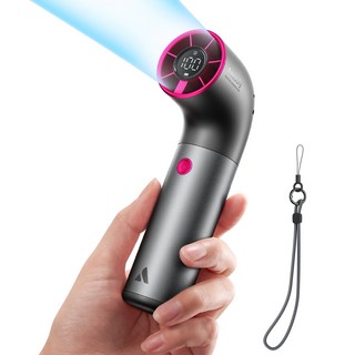 Aecooly 미니 무선 휴대용 초강력 핸디 선풍기 손선풍기, 그레이-퍼플, PH03, 1개