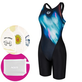 아레나 여성 수영복 일반 코스믹웨이브 4부 반신 크로스백 A5FL1LD38 BLK 가방 수모행거 증정