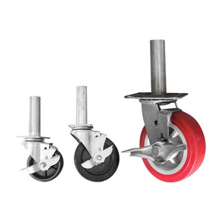 아시바 경량 캐스터 바퀴 산업용 공업용 건축용, 6인치, 1개