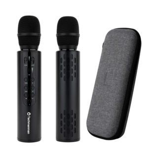 테크만만 무선 블루투스 노래방 강의용 마이크, 블랙, BM01