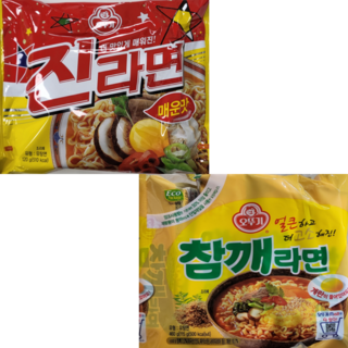 봉지)오뚜기참깨라면 5개 + 오뚜기진라면매운맛 5개, 10개