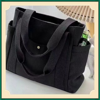 大容量帆布包女夏天外出短途旅行包休閒上班通勤托特包手提購物袋