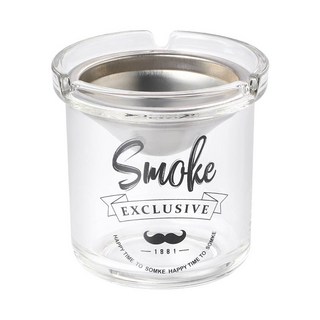 防風漏斗煙灰缸 - 防風設計、易於清理、時尚美觀, 太空銀(無蓋), 1個