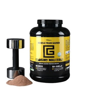머슬트레인 wpi게이너 보충제 살찌는 초코곡물맛 2kg, 1개
