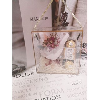 花絆伴 磁鐵迷你花束金莎禮盒 情人節/團體/公司企業/生日/歸密/畢業禮, 喉糖禮盒-顏色隨機,單一尺寸