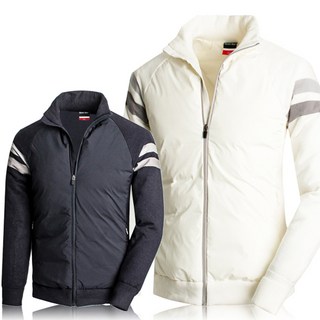 제로골프 남성 겨울 골프복 패딩점퍼 신축성있는 니트 배색 스윙자켓 남자골프점퍼 방풍 골프웨어 파카 골프패딩 _M2-0B028