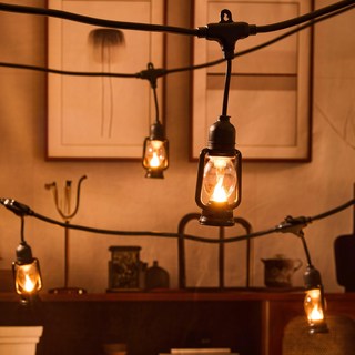 LED줄조명 오징어등 5M10구 파티라이트 야외파티등 전등선 캠핑장전구 큰 앵두등 루프탑 램프 스트링전선 카페 줄전등 테라스 주차장 야외등 방수 전등선 행사장 줄전구 알전구, 앰버, 1개