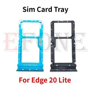 Motorola Edge 20 Pro Lite Neo Fusion Ultra Sim 카드 트레이 홀더 SIM 슬롯 어댑터 소켓 수리 부품, 25 Edge 20 lite Black