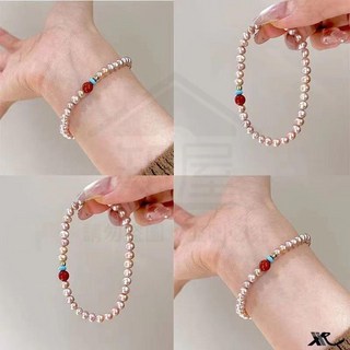 全店折扣 輕奢珍珠ins手鍊女夏小衆精緻閨蜜新款時尚甜美高級百搭閨蜜手串