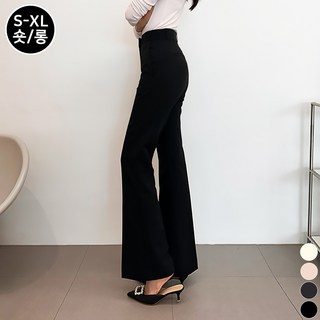 끌로이 여성용 부츠컷 슬랙스 사방스판 숏/롱 기장선택 편안한 하이웨스트 바지 데일리 오피스 빅사이즈까지