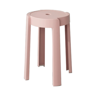 風車椅 圓凳 餐椅 風車圓凳 高腳椅 餐椅 塑膠椅 休閒椅 方凳 椅子, 超取限1張-升級款圓凳【粉色】高腳, 1件