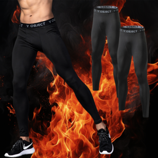 [1+1] Y OBJECT 남자 겨울 기모 레깅스 타이즈 9부 발열 내의 내복 언더레이어